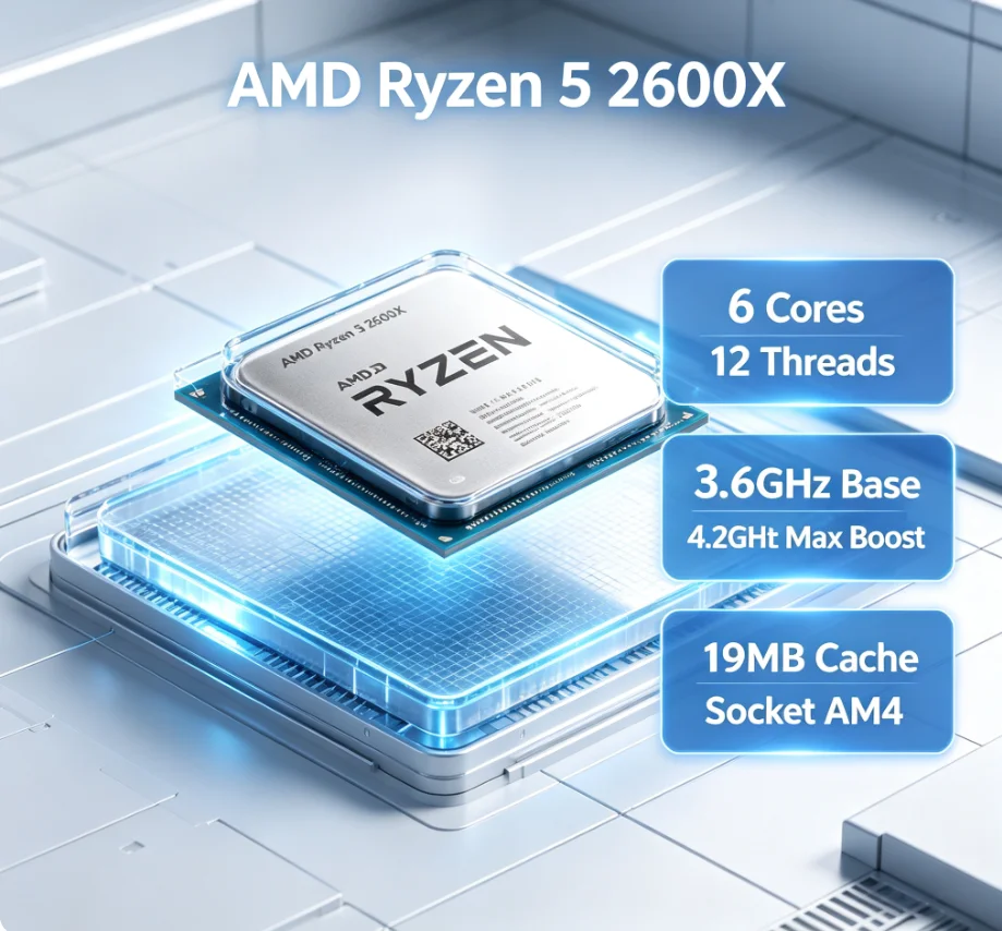 Amd Cpu Ryzen 5 - Prosesor Gaming AMD Ryzen 5 2600X