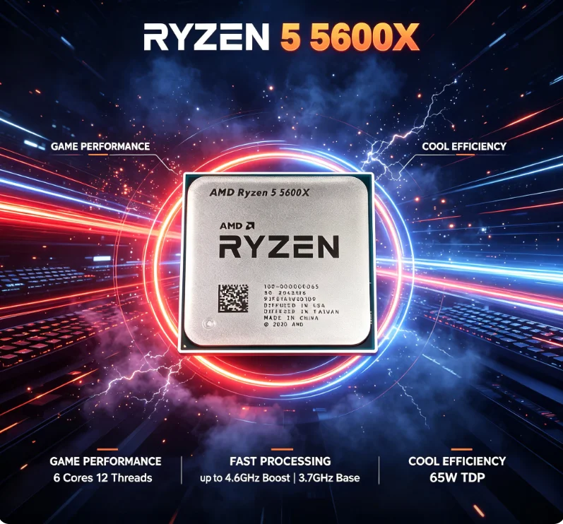 Prosesor AMD Ryzen 5 5600X Bek - Amd Cpu Ryzen 5 ulasan dan harga