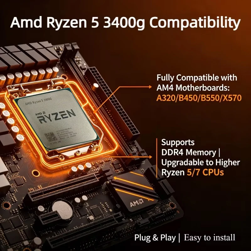 AMD Ryzen 5 3400G AM4 CPU Desk - Amd Cpu Ryzen 5 ulasan dan harga