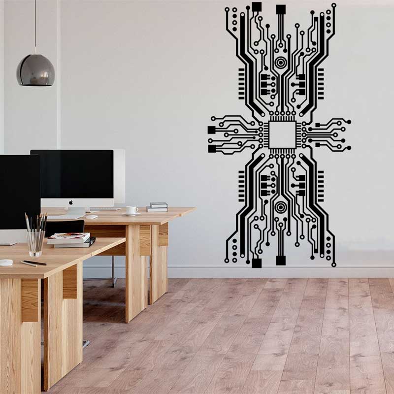 Stiker Dinding Chip Papan Sirk - Office Tech Furniture ulasan dan harga