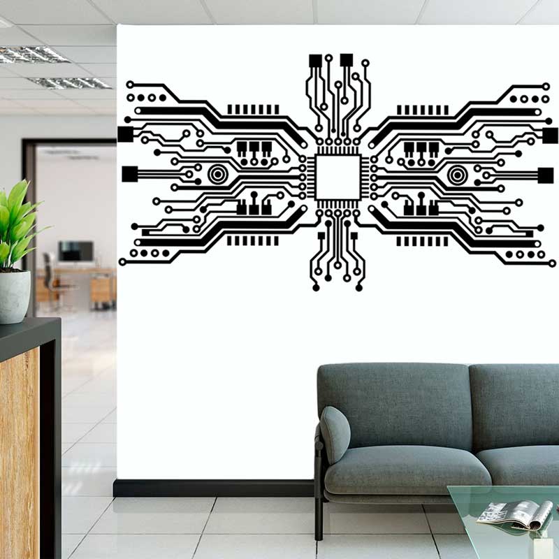 Stiker Dinding Chip Papan Sirk - Office Tech Furniture ulasan dan harga